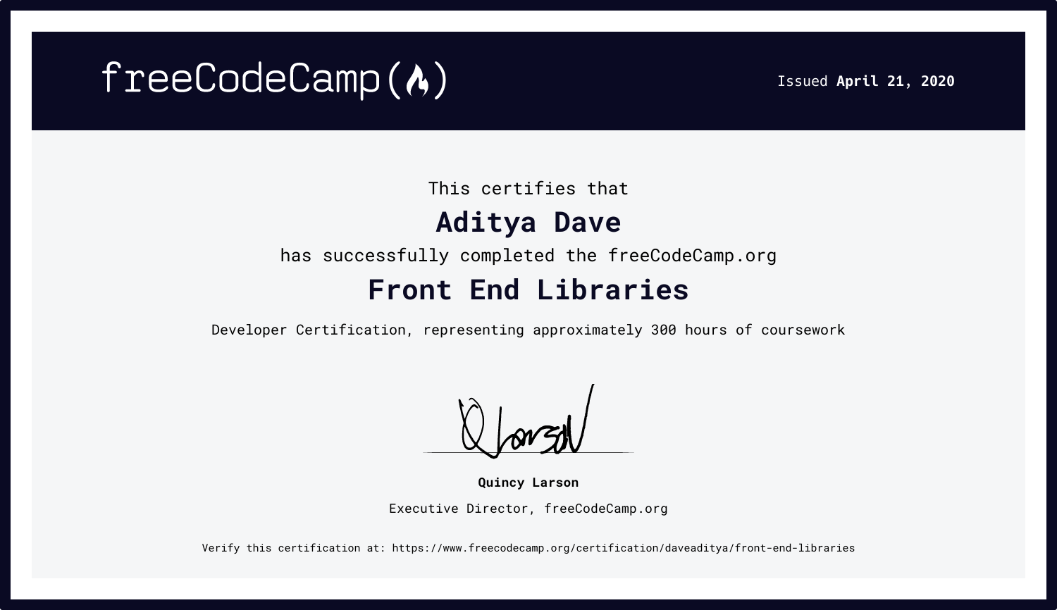 FreeCodeCamp - Frontend Libraries